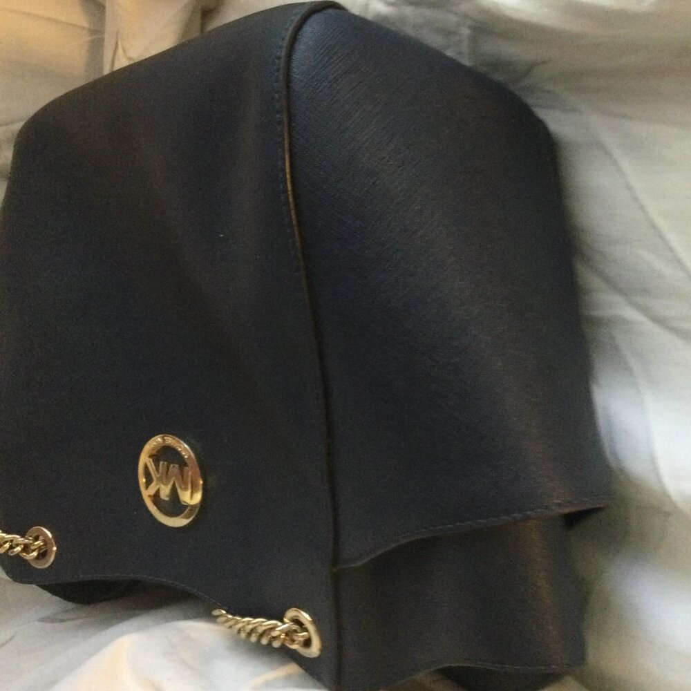 Michael Kors Jet Set Navy Blue Tote/Shoulder Bag - Picture 3 of 6